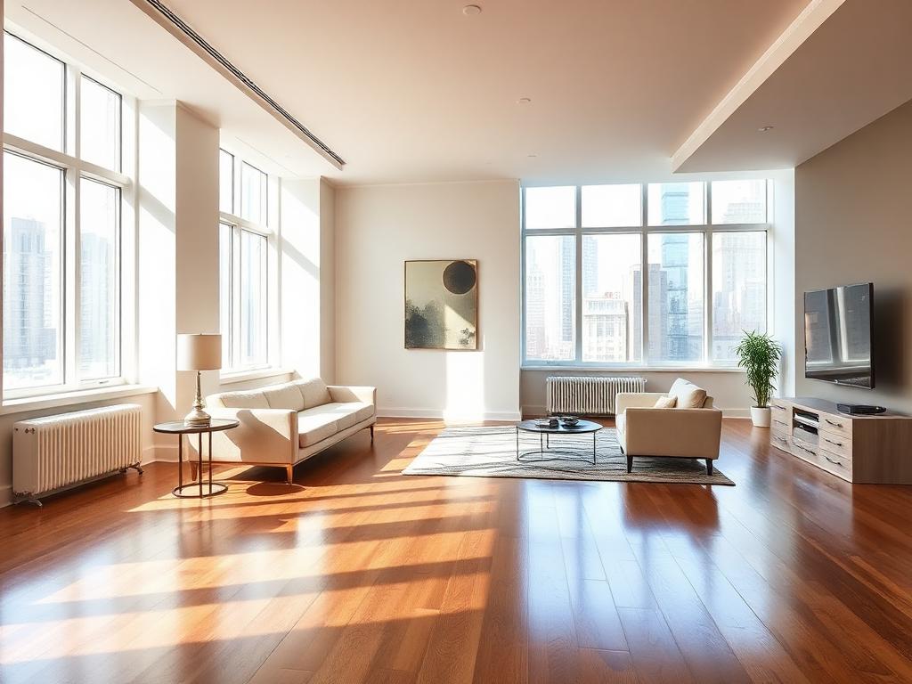 Pristine apartment after Rose Facility Services post-construction cleaning
